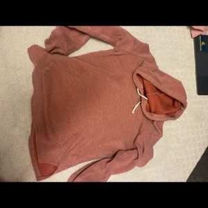 red sweatshirt